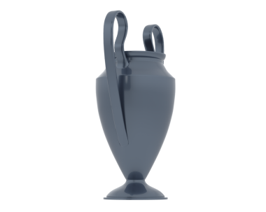 modern black plastic cup with handle on a white background 3 d render