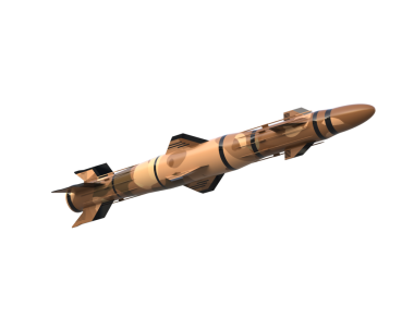 Siyah arka plan üzerine izole roket