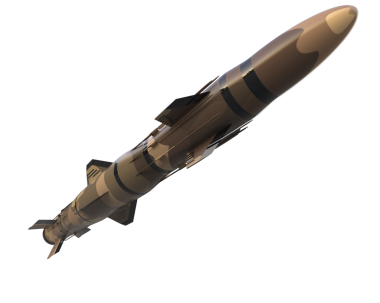 3 d rendering of an isolated missile missile