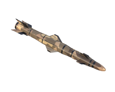 3 d cg rendering of an missile