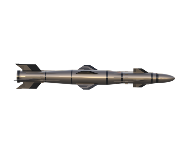3 d rendering of a military missile isolated in white background