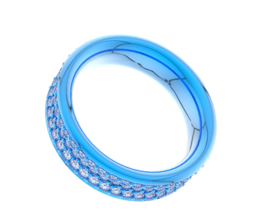 3 d illustration of blue decorative decorative ball on white background. isolated object on white