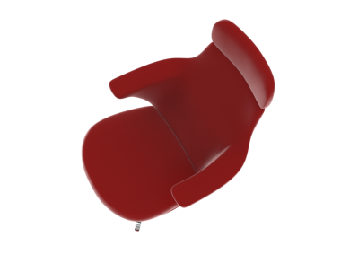 red heart on white background 3 d