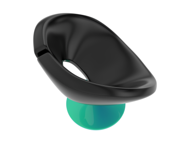 3 d illustration of virtual reality headset with black headset on white background