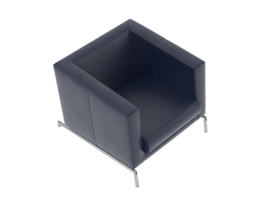 Siyah arka planda izole edilmiş modern bir yatağın 3 boyutlu görüntüsü