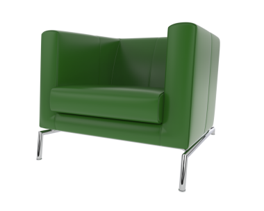 Koltuk beyaz arkaplanda izole edildi.