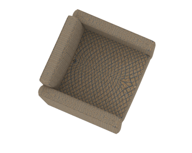 3 d render of a wooden basket