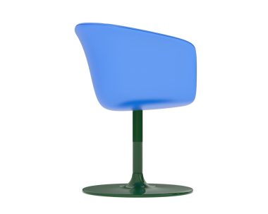 blue table chair isolated on white background. vector illustration.