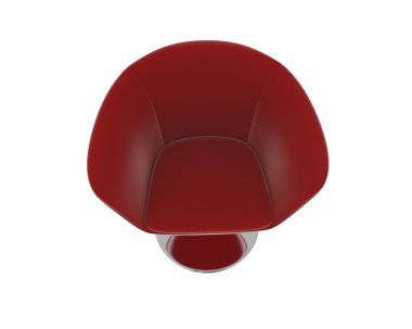 Beyaz arkaplanda kırmızı koltuk izole edildi.