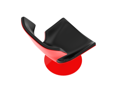 3 boyutlu kırmızı deri kemer.