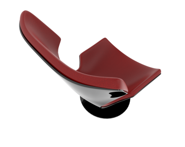 red leather shoe isolated on white background. 3 d rendering