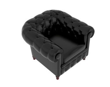 sofa in a black frame on a white background.