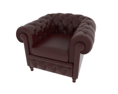 classic armchair on a black background