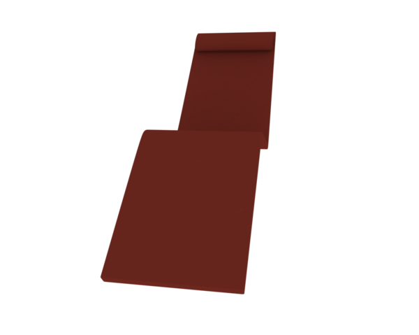 3 d render of a red leather