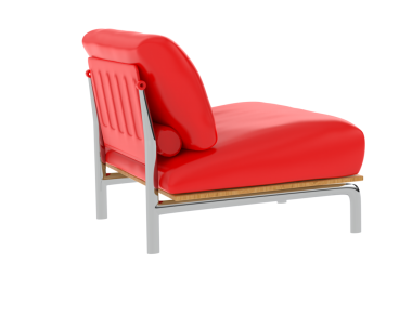 modern armchair. isolated on a white background. 3 d illustration.