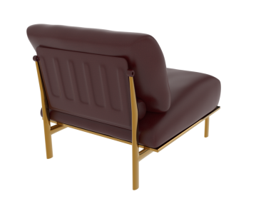 modern armchair on a black background 3 d render