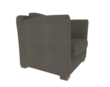 Beyaz arka planda izole edilmiş modern koltuk. 3d oluşturma