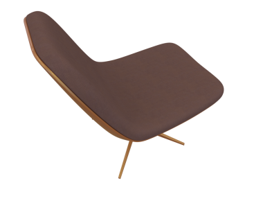 modern leather armchair isolated on a white background