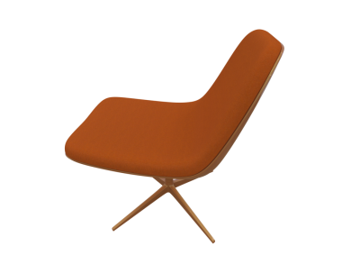 portakal sandalye beyaz zemin üzerine izole