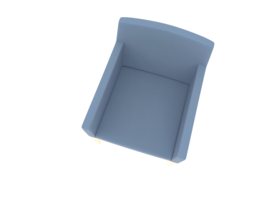 3 d render of empty blue plastic box isolated on white background