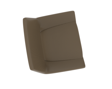 3 d render of brown leather bag