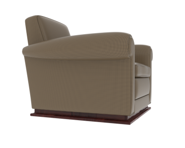 3 d rendering of a red leather chair isolated on a black background