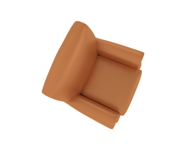 brown leather sofa isolated on white background 3 d illustration