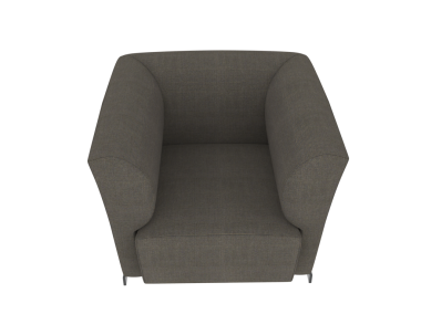 modern armchair isolated on black
