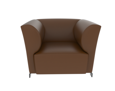 beyaz izole kahverengi koltuk