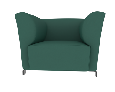 Beyaz arkaplanda yeşil kanepe