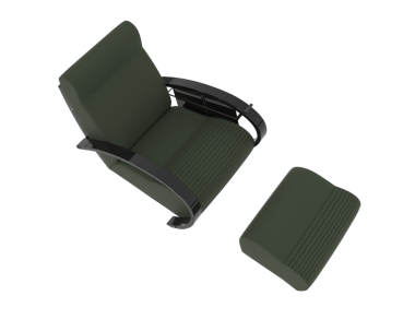 3 d render of a military chair