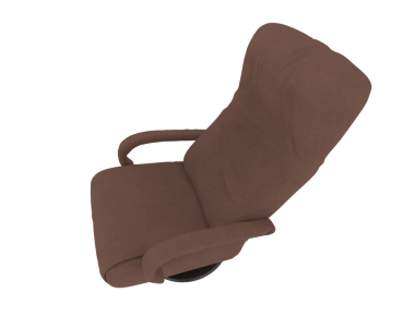 modern leather armchair, isolated on white background