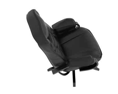 izole beyaz zemin üzerine siyah sandalye