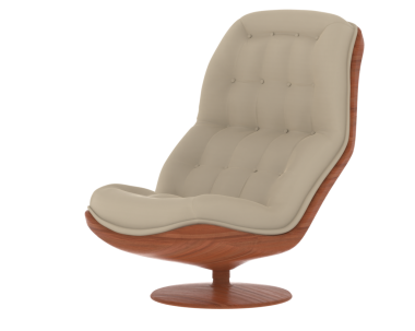 Beyaz arka plan üzerinde izole kahverengi sandalye