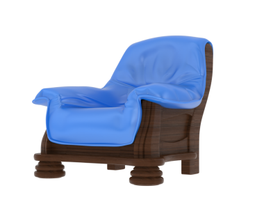 Siyah arka planda bir sandalye