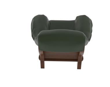 3 d rendering of a soft chair isolated on a white background.