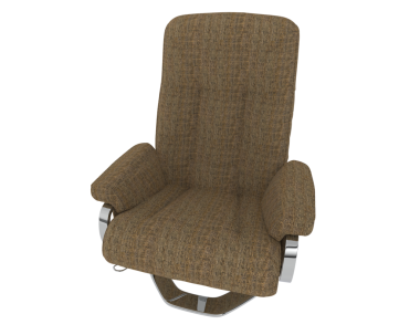 modern armchair. leather armchair. 3 d