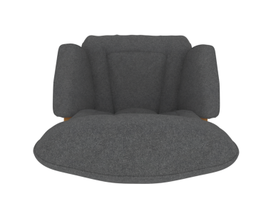 comfortable sofa isolated on black background, 3 d illustration