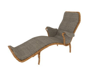 3 d rendering of an armchair isolated on white background