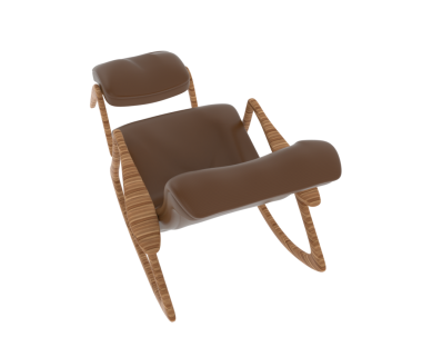 Bir sandalyenin 3 boyutlu çizimi