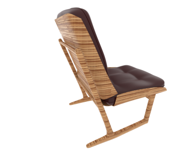 modern chair isolated on a white background. 3 d rendering