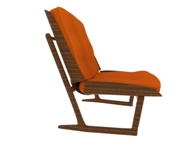 chair isolated on white background 3 d illustration