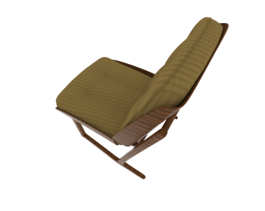 brown chair isolated on black background