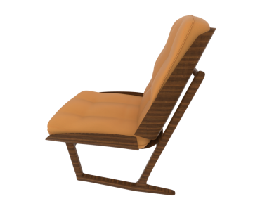 brown leather armchair isolated on white background 3 d rendering