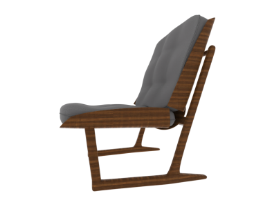 3 d render - armchair isolated on black