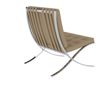 Modern bir sandalyenin 3 boyutlu görüntüsü