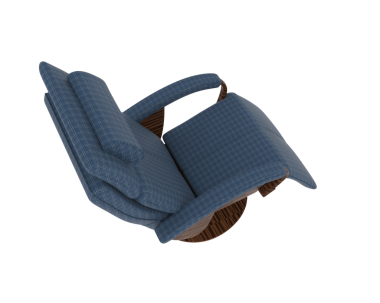 3 d rendering of a chair on a black background