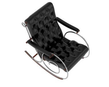 black chair for seat. 3 d render