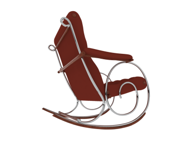 3 d rendering of an empty chair isolated on white background