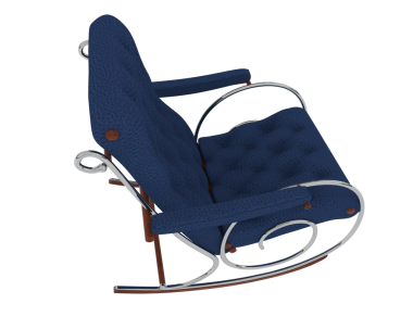 modern leather armchair on a black background. 3 d render